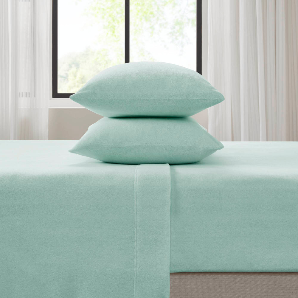 4 PCS Queen Sheet Set Aqua Media 8