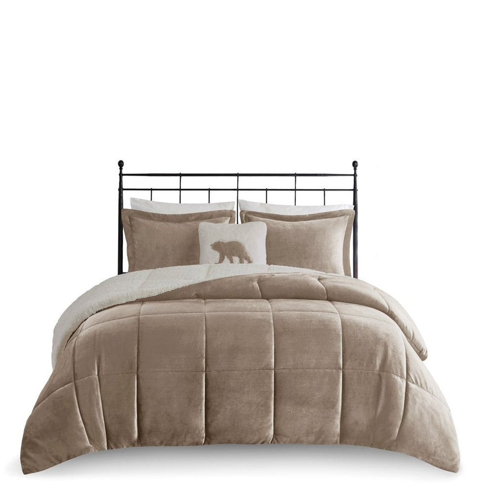 King Plush to Sherpa Down Alternative Comforter Set Media 7