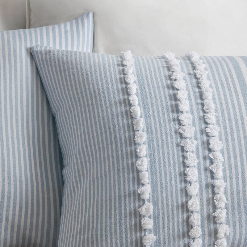 3- Piece King Cotton Yarn Dyed Duvet Cover Set