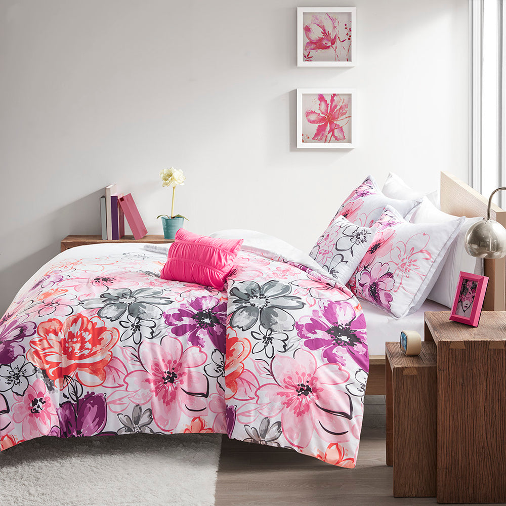 Full/Queen Floral Comforter Set Media 11