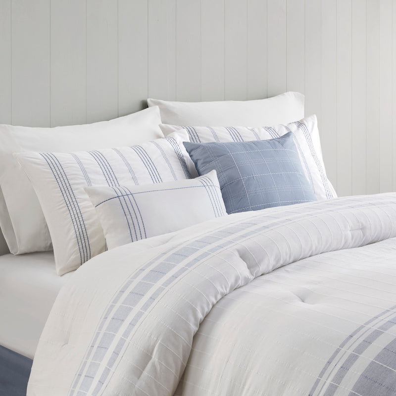6 Piece Cotton Jacquard Oversized Comforter Set-Cal King