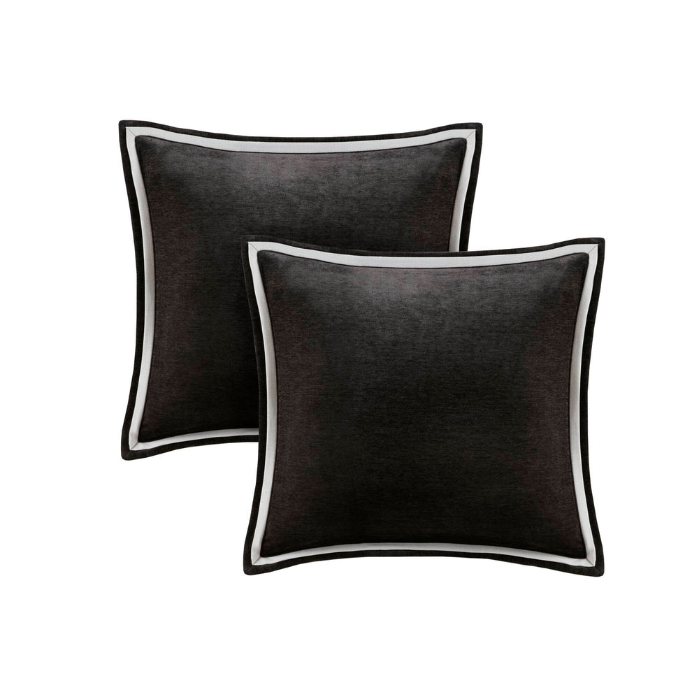 8 PCS Queen Embroidery Oversized Duvet Style Comforter Set Black/White Media 9