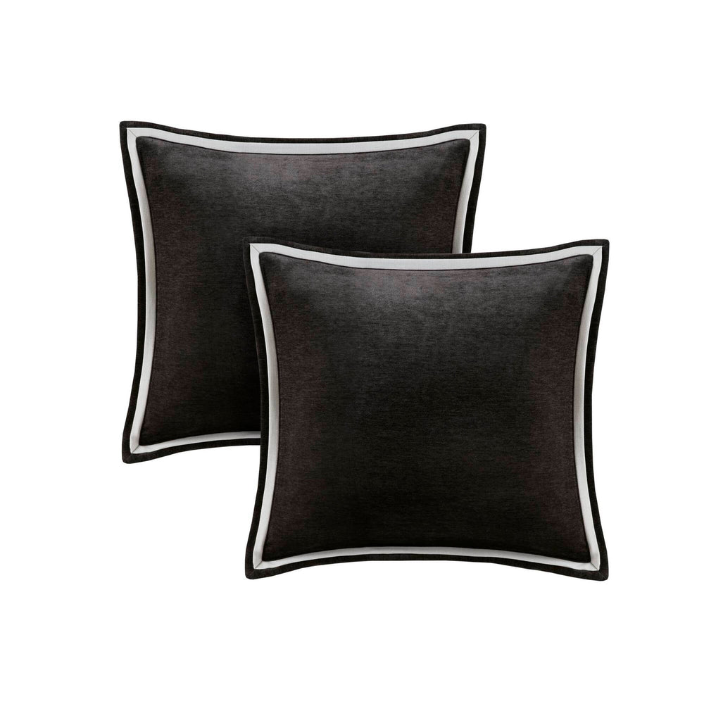 8 PCS Queen Embroidery Oversized Duvet Style Comforter Set Black/White Media 9