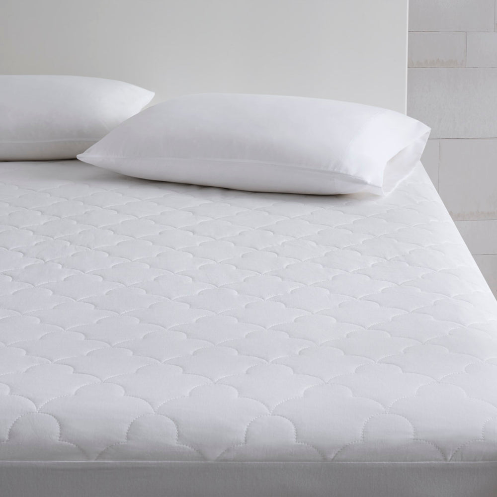Cotton Percale Quilted Mattress Pad Media 8