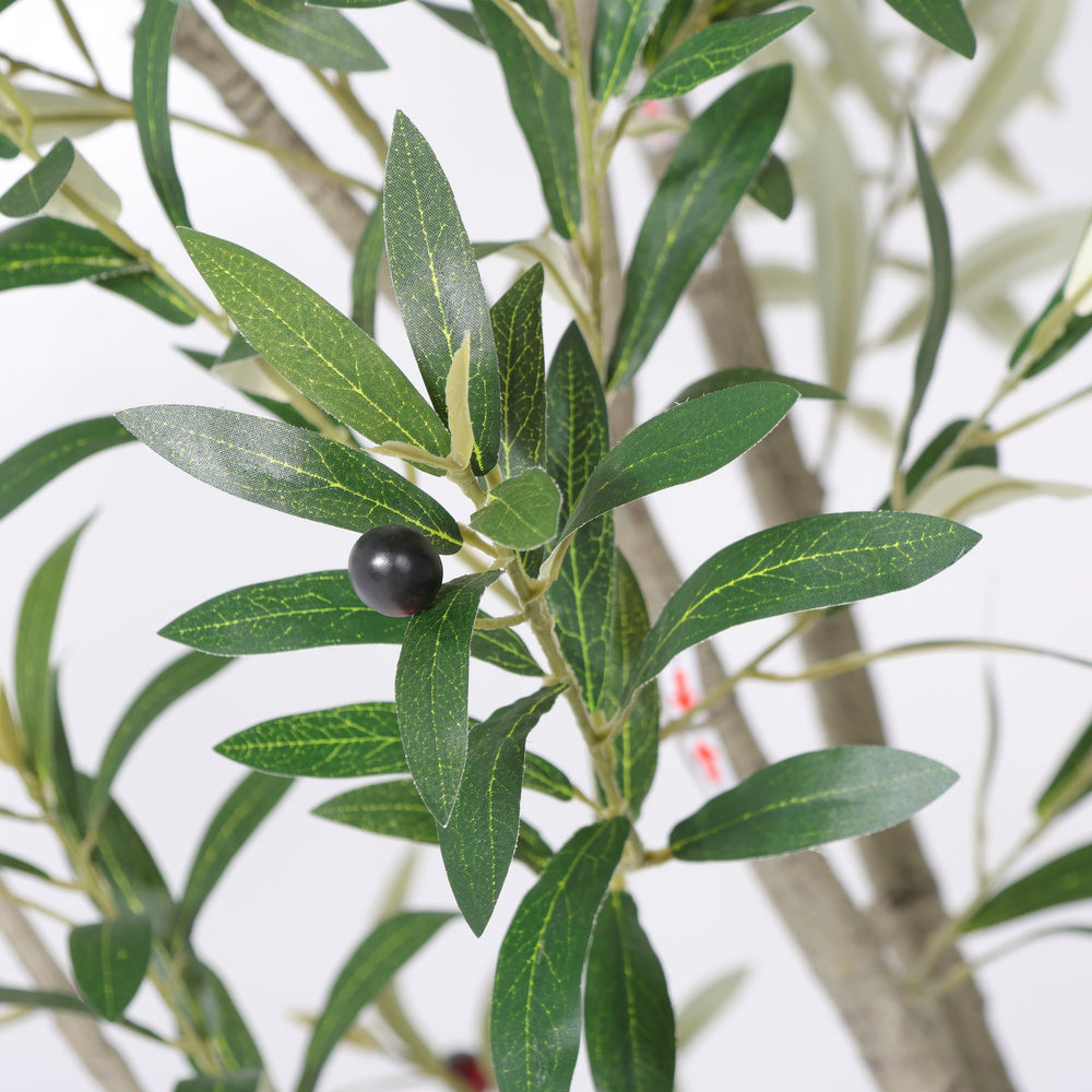 8FT Artificial Olive Tree With Decorative White Pot, Tall Indoor & Covered Outdoor Decorative Tree, 1pc/set Media 9