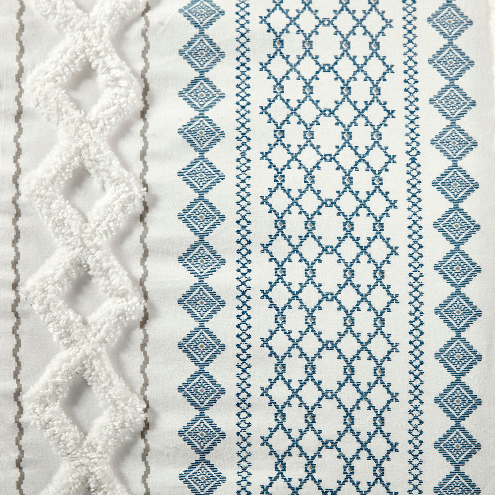 King/Cal King Cotton Printed Duvet Cover Set with Chenille Media 5