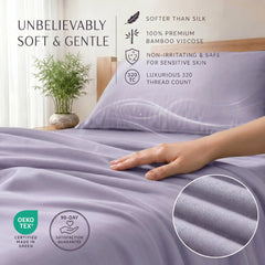 Bamboo Sheet Set Organic Bamboo & Oeko-Tex Certified Soft Sleep Comfort perspective