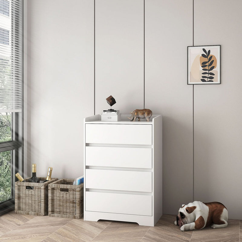 Bedroom Dresser Waterproof Minimalist White Cabinet Storage Organizer
