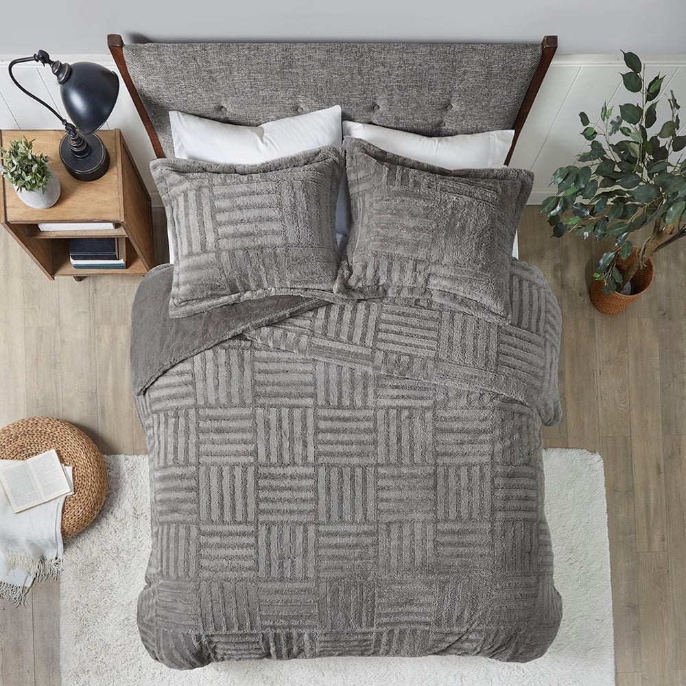 King/Cal King Fur Down Alternative Comforter Mini Set Media 3