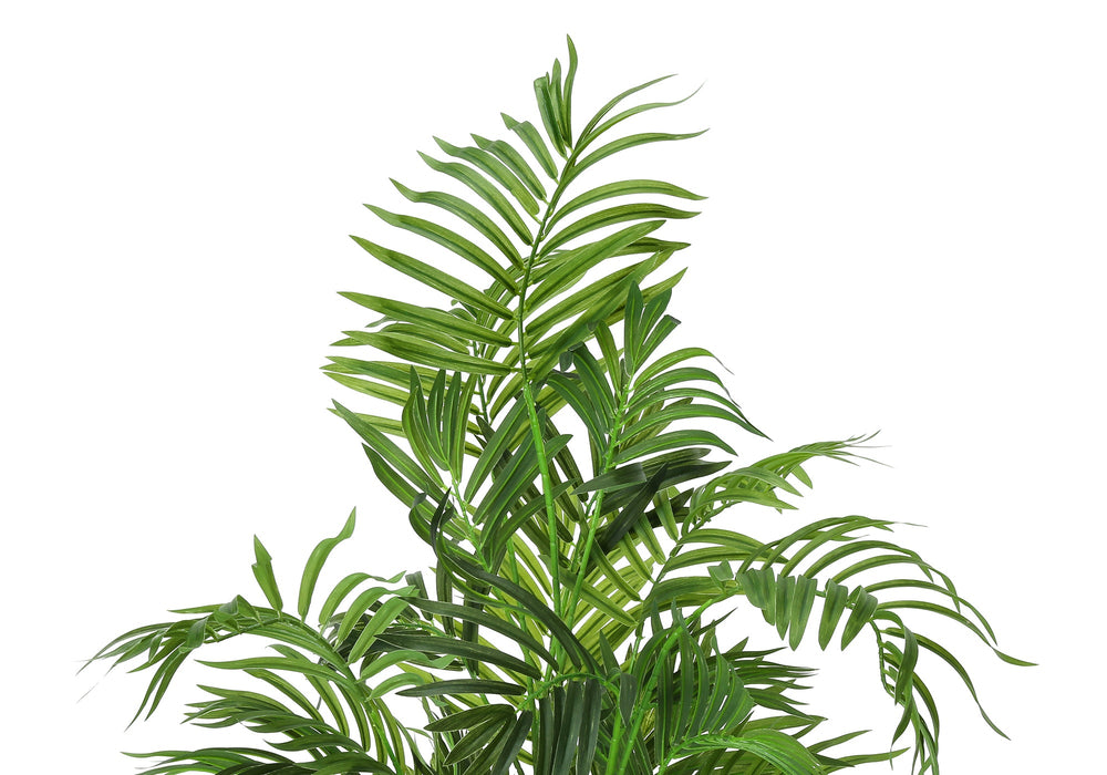 Artificial Plant, 47' Tall, Areca Palm Tree, Indoor, Faux, Fake, Floor, Greenery, Potted, Real Touch, Decorative, Green Leaves, Black Pot Media 5