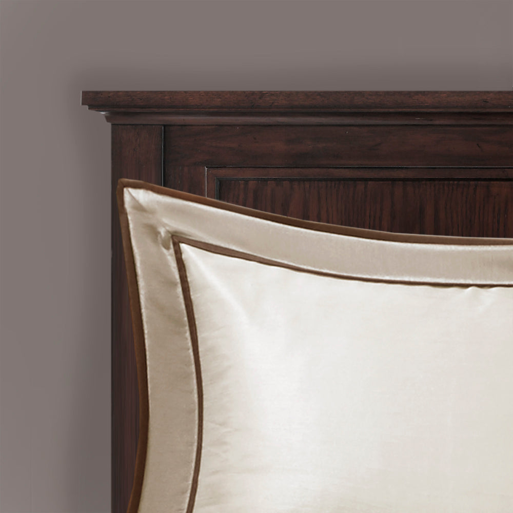 7 Piece Comforter Set Taupe/Brown Cal King Media 9
