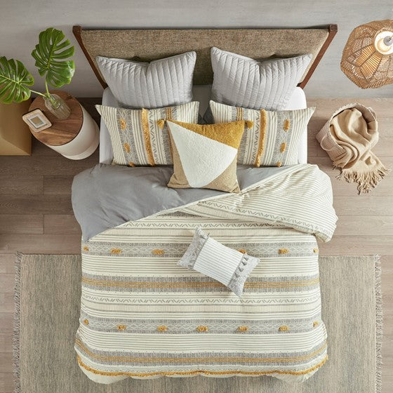 King/Cal King 3 Piece Cotton Duvet Cover Set Media 4