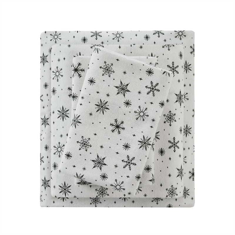 4 PCS Full Sheet Set Black Snowflakes