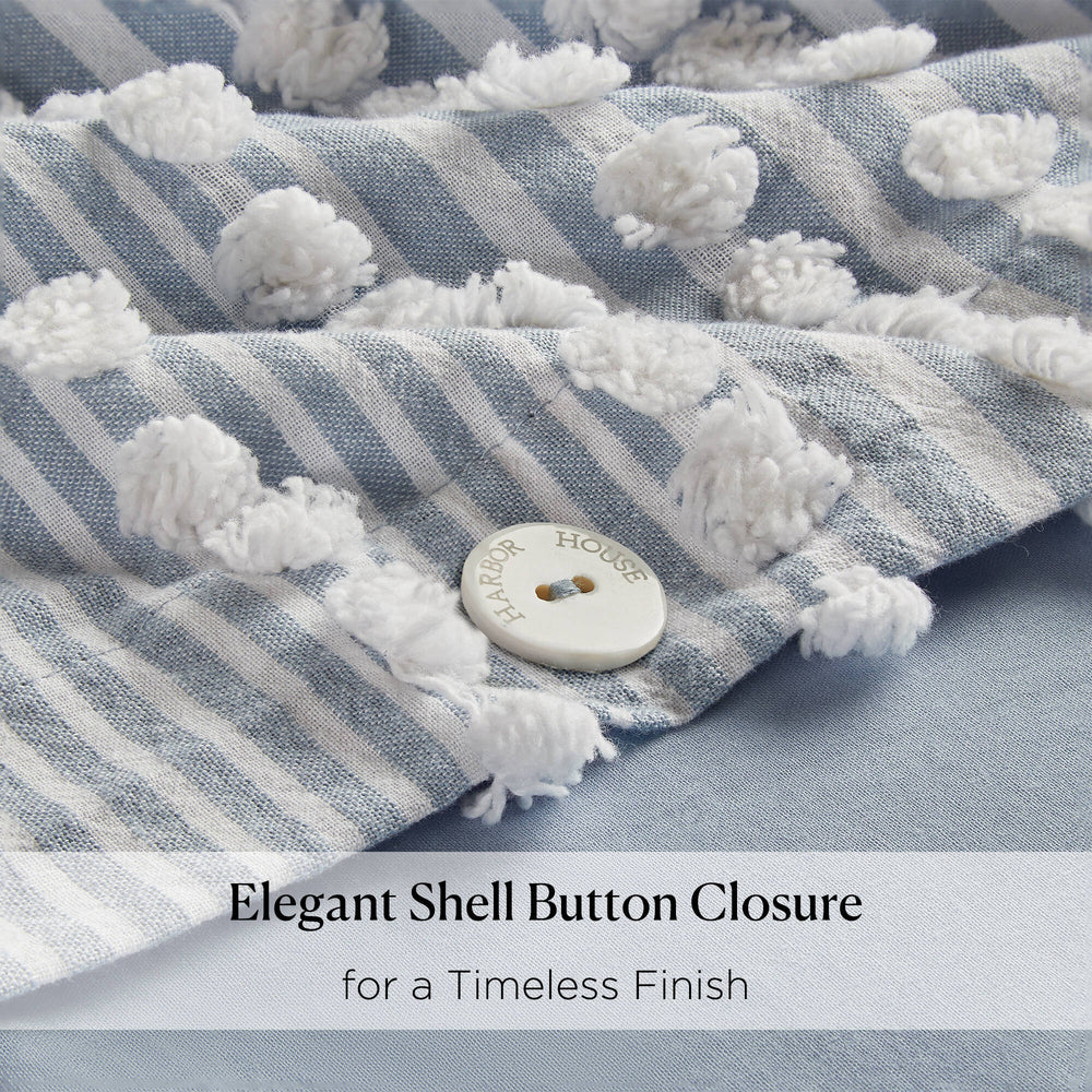3- Piece King Cotton Yarn Dyed Duvet Cover Set Media 7