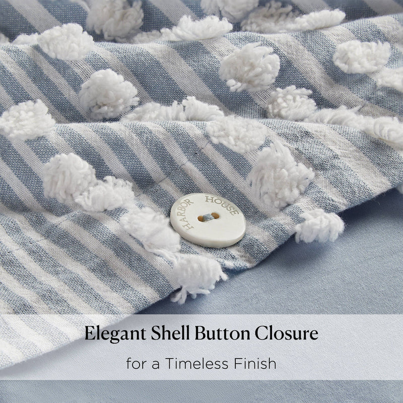 3- Piece King Cotton Yarn Dyed Duvet Cover Set