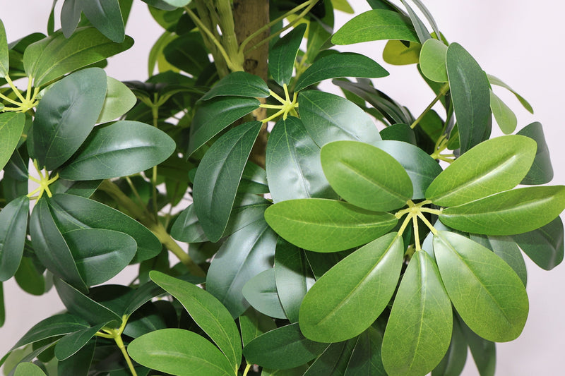 5.2FT Realistic Faux Tree with Lifelike Foliage in Green, Durable Plastic Construction for Indoor and Outdoor Use