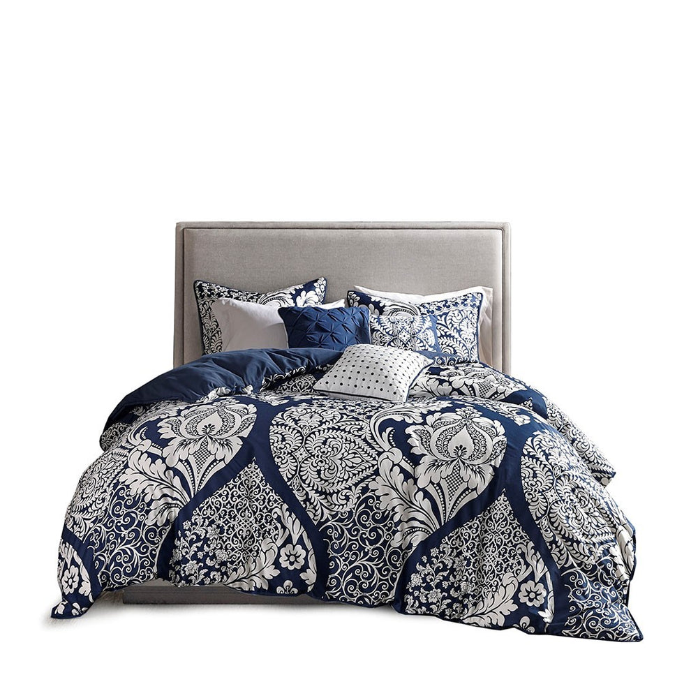 Full/Queen 6 Piece Printed Duvet Cover Set Media 2
