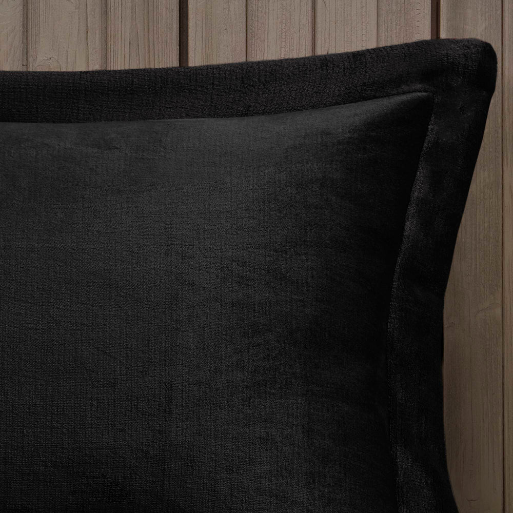 4-Piece King Plush to Sherpa Down Alternative Comforter Set,Black/Black Media 6