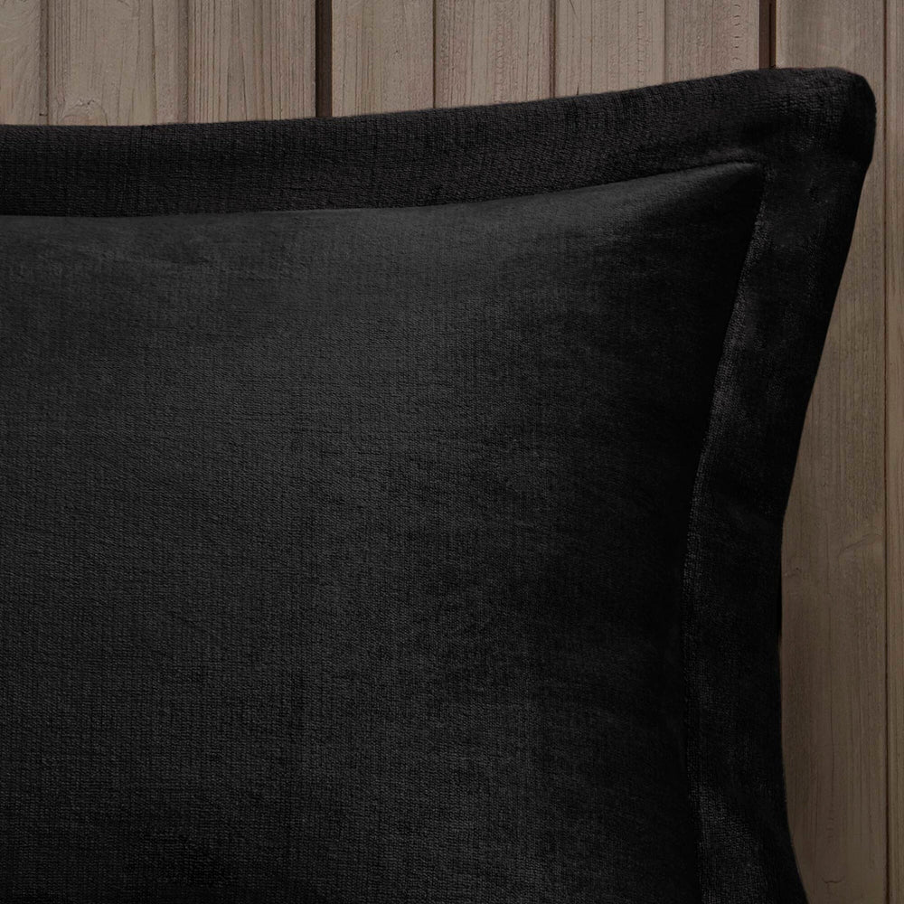 4-Piece King Plush to Sherpa Down Alternative Comforter Set,Black/Black Media 6