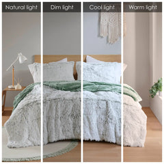Shaggy Faux Fur Comforter Mini Set perspective