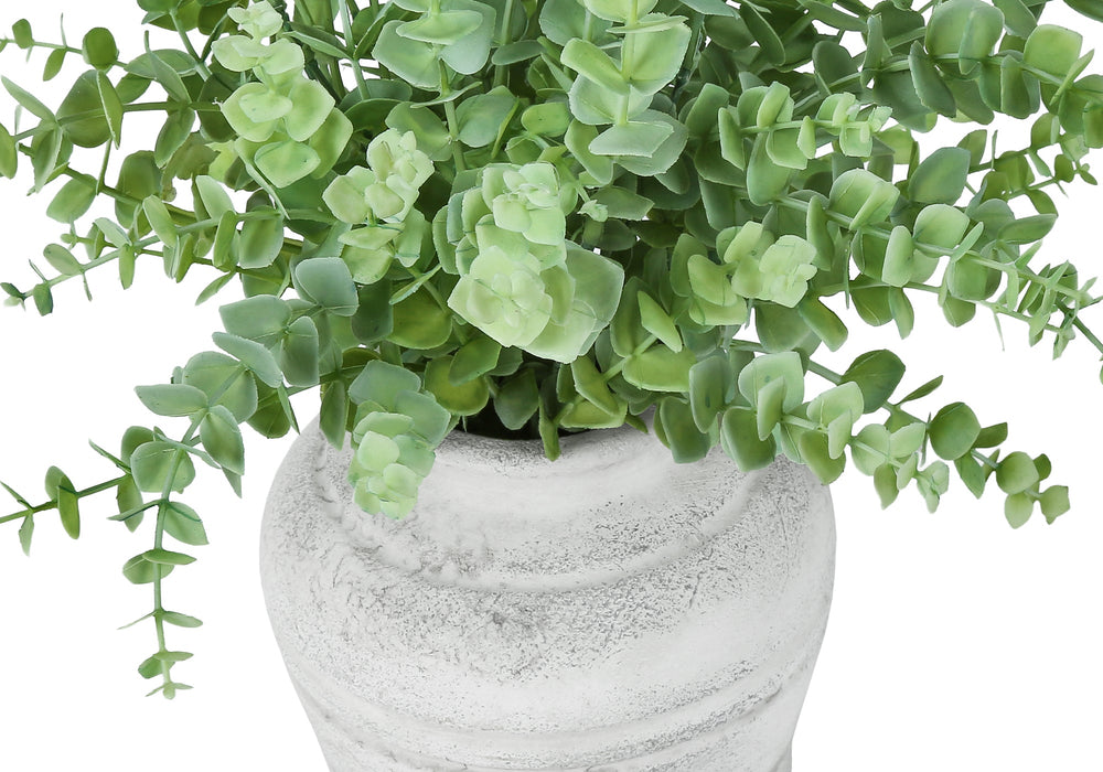 Artificial Plant, Set Of 2, 16' Tall, Eucalyptus Grass, Table, White Pots, Contemporary, Modern Media 4