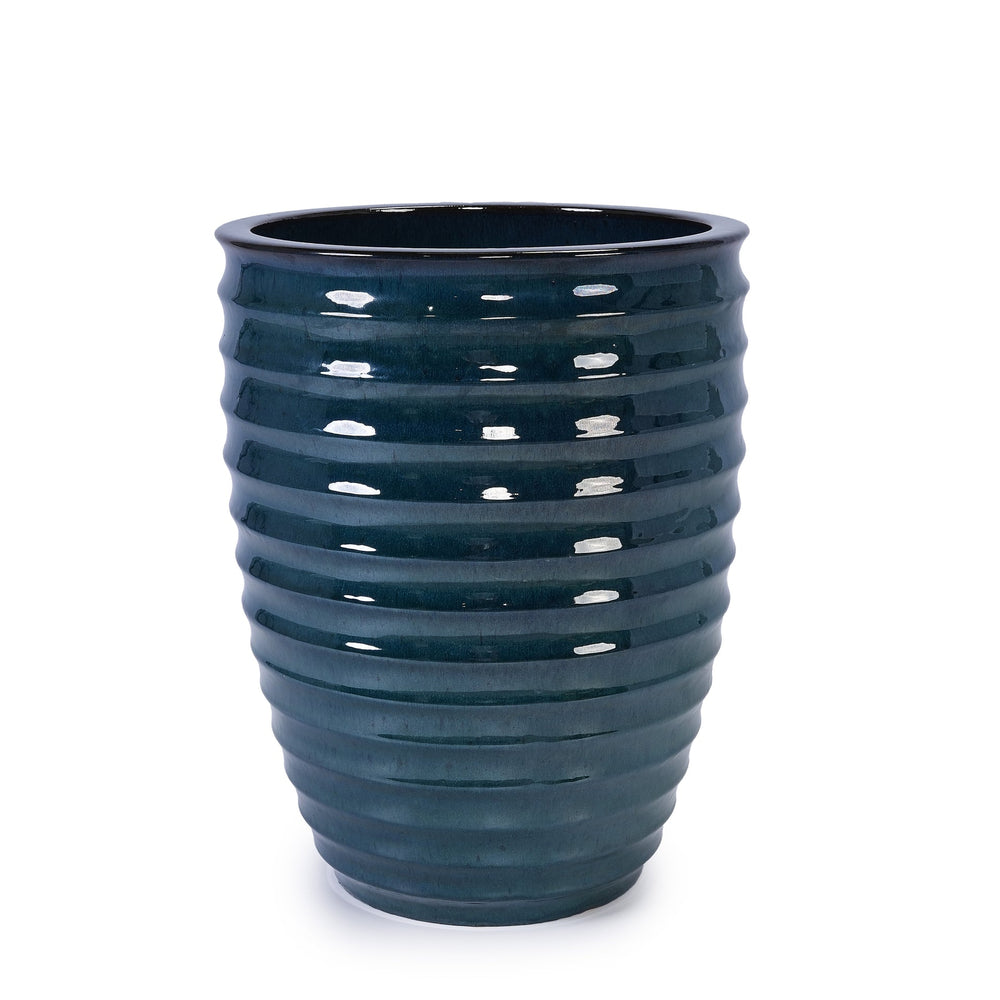 Ceramic Flowerpot, Modern Planter for Patio, Garden, Windowsill - Army Green Media 6
