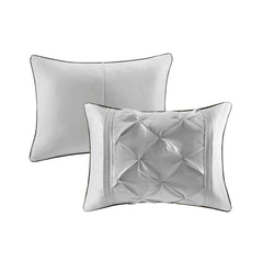 7-Piece 100% Polyester Pieced Pleated Tufted Comforter Set perspective