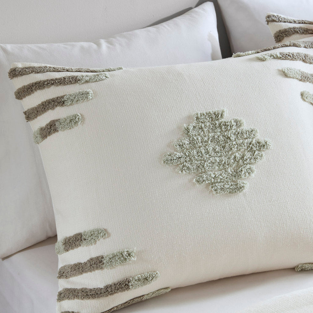 King/Cal King 3 Piece Cotton Blend Chenille Comforter Set Media 9