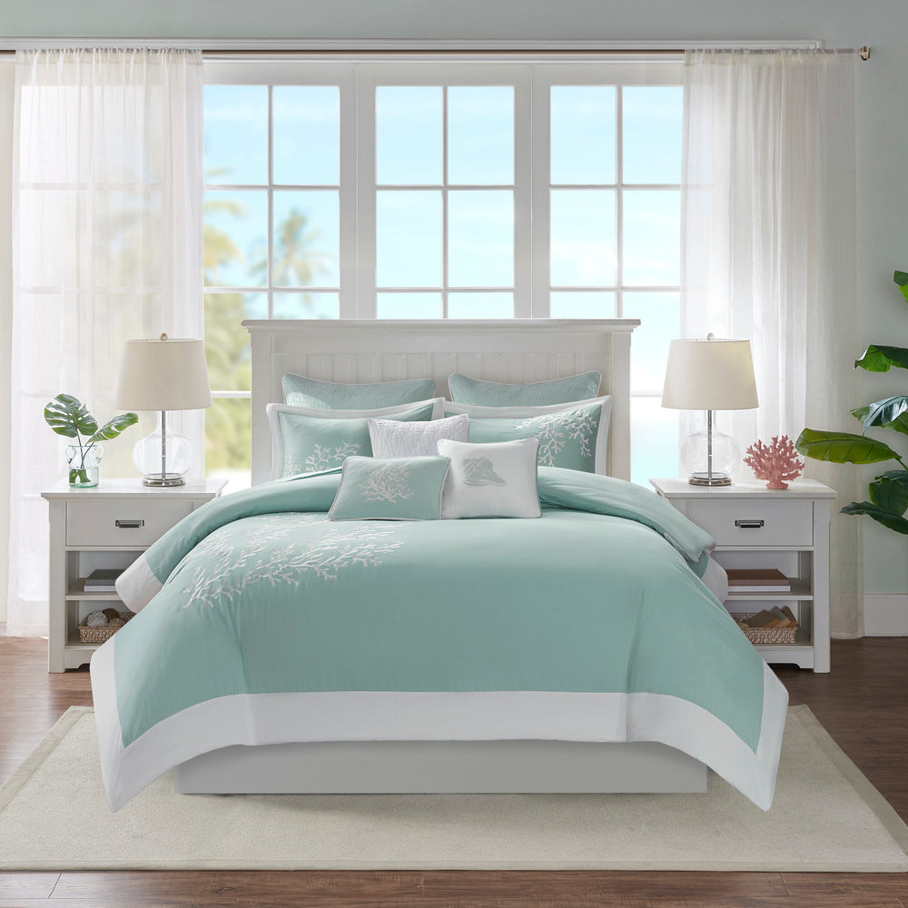 Duvet Cover Mini Set Aqua King/Cal King Media 1