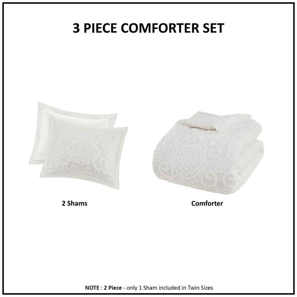 Comforter Mini set Ivory Full/Queen Media 13
