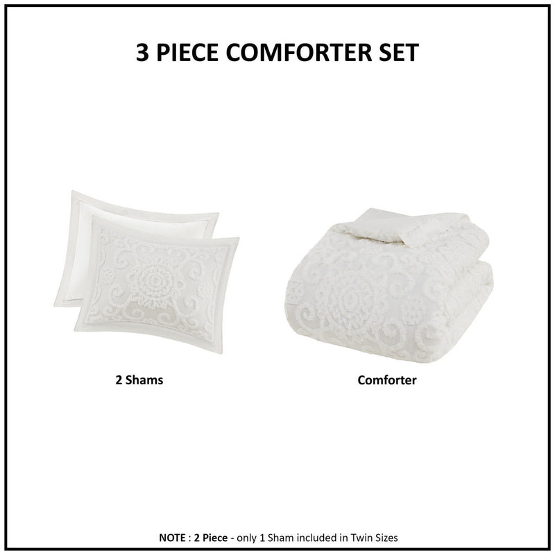 Comforter Mini set Ivory Full/Queen