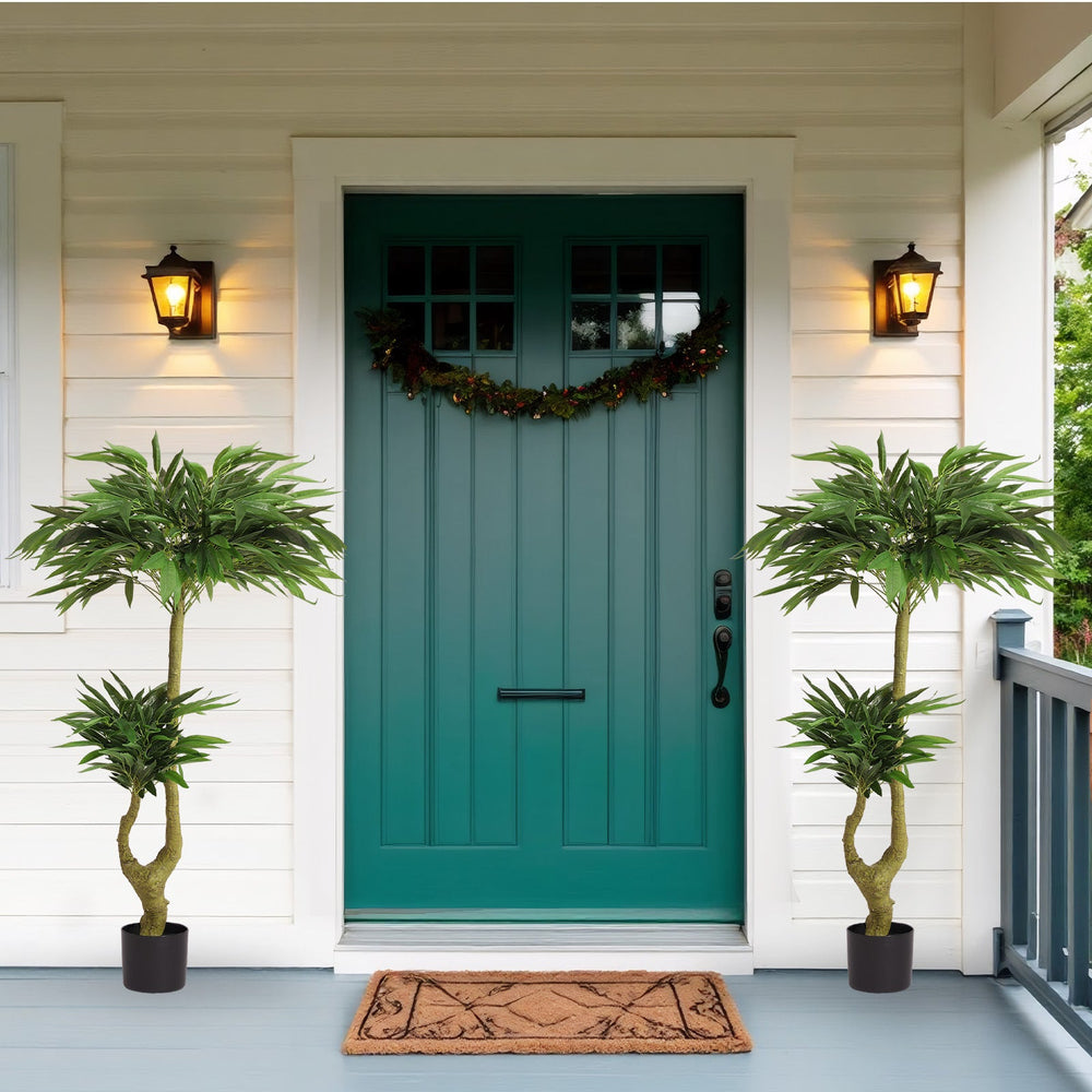 Artificial Dracaena Tree Indoor Faux Greenery Plant for Decoration, Green Plastic, 150cm Media 10