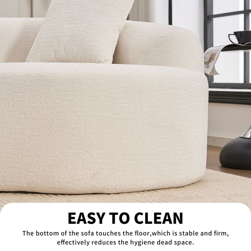 Foam & Spring Sofa Sectional White Living Room Design Furniture Collection