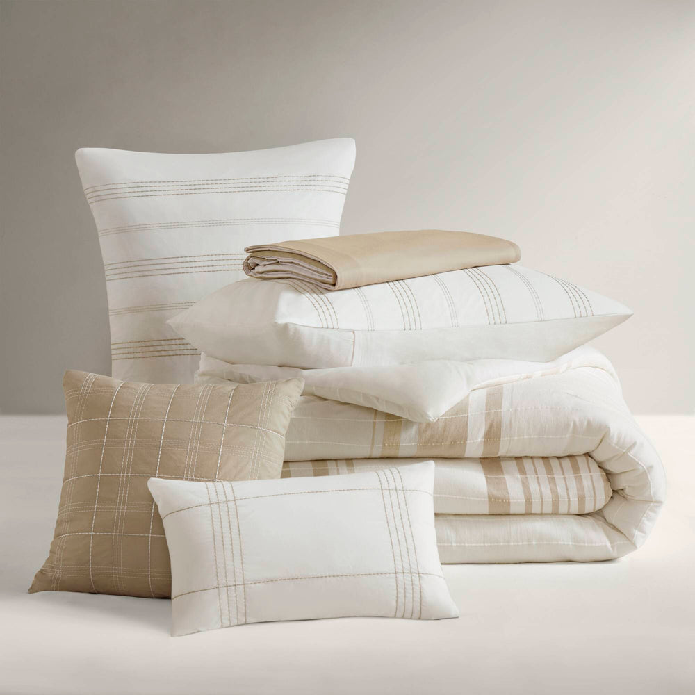 6-Piece Queen Cotton Jacquard Oversized Comforter Set Media 8