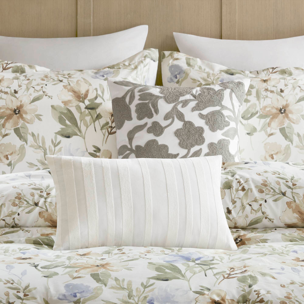 6PCS King Cotton Sateen Print Oversized Comforter Set Media 10