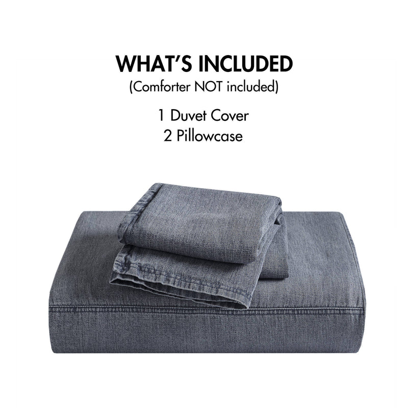 3PCS Twill Washed Duvet Set