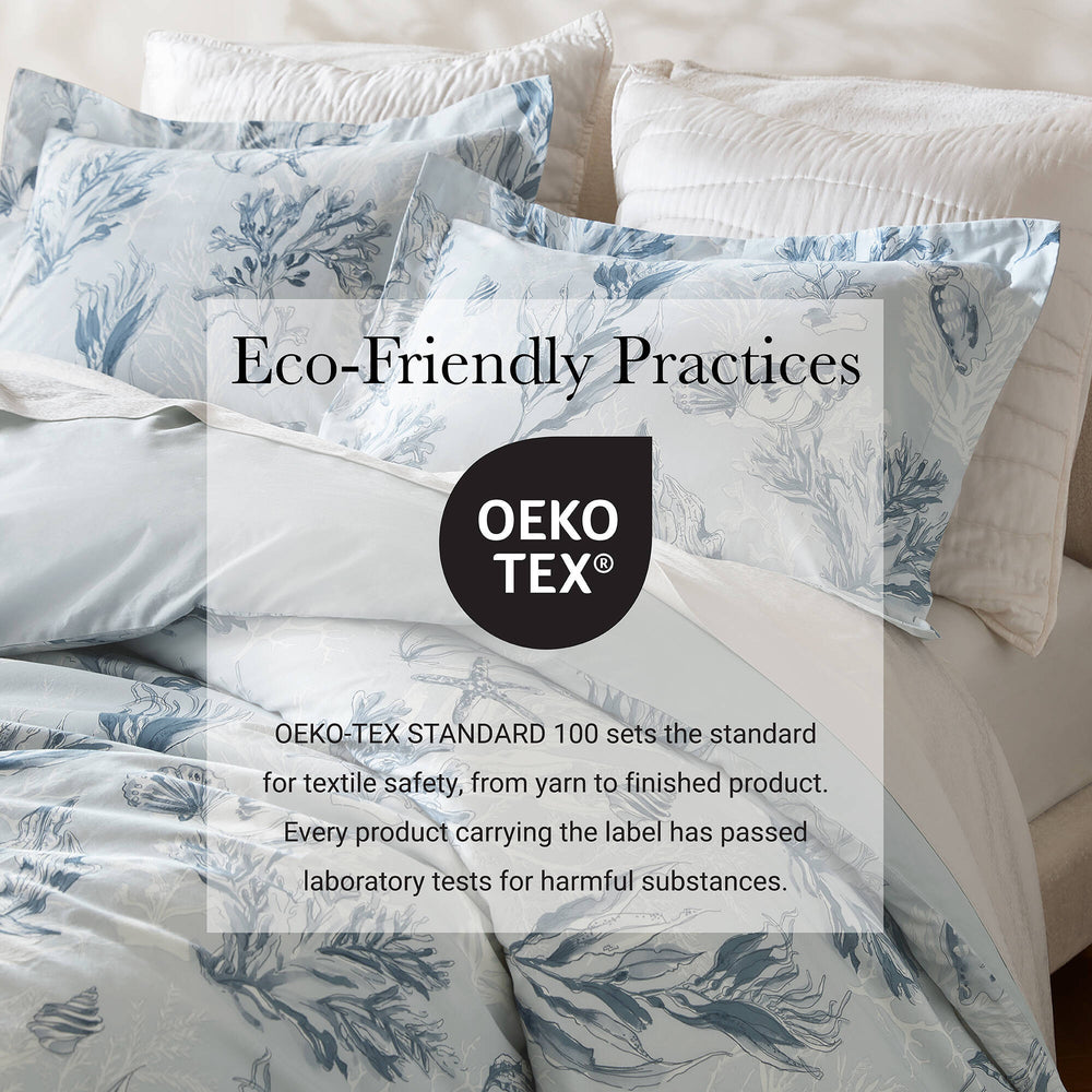 3-Piece Full/Queen 100% Cotton Sateen Duvet Cover Set,Navy/Blue Media 6