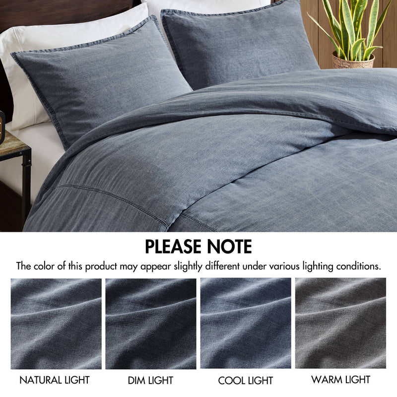 3PCS Twill Washed Duvet Set
