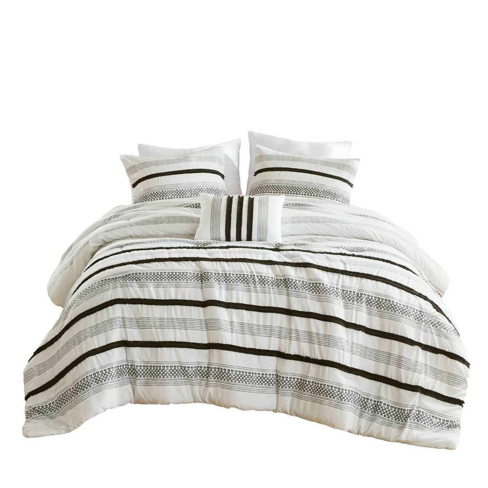 7 Piece Stripe Comforter and Quilt Set-King/Cal King Media 10