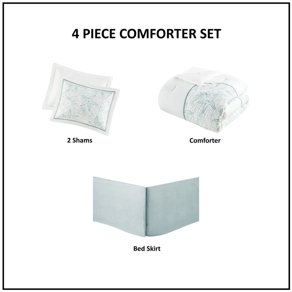 Comforter Set White King Media 6