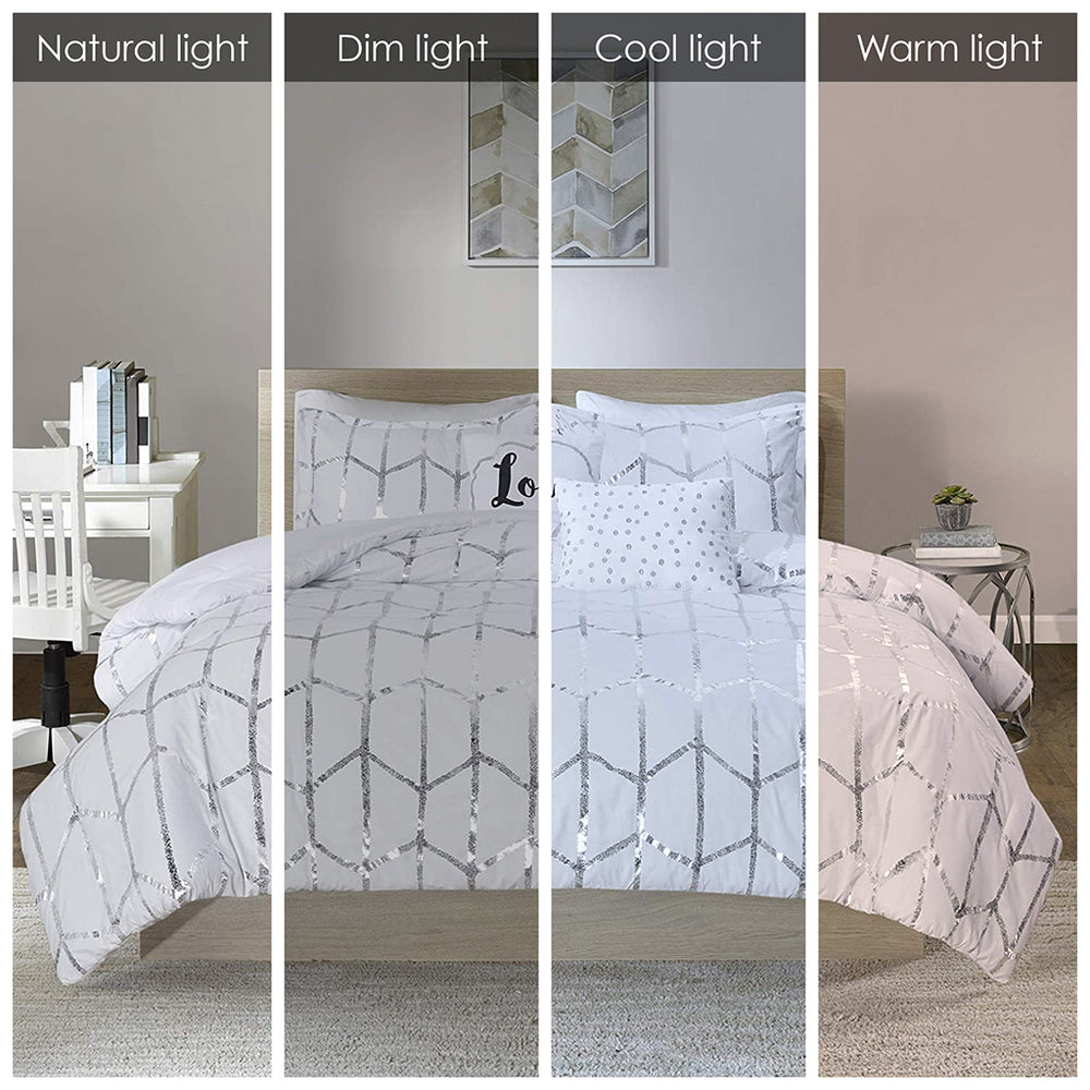 Full/Queen Metallic Printed Comforter Set Media 7