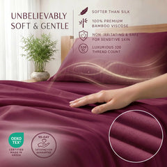 Bamboo Sheet Set Organic Bamboo & Oeko-Tex Certified Soft Sleep Comfort perspective