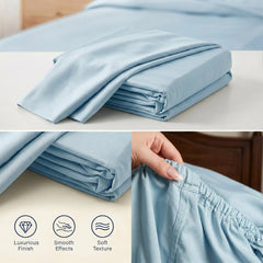 Bamboo Sheet Set Organic Bamboo & Oeko-Tex Certified Soft Sleep Comfort perspective