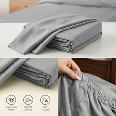 Bamboo Sheet Set Organic Bamboo & Oeko-Tex Certified Soft Sleep Comfort perspective