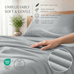 Bamboo Sheet Set Organic Bamboo & Oeko-Tex Certified Soft Sleep Comfort perspective