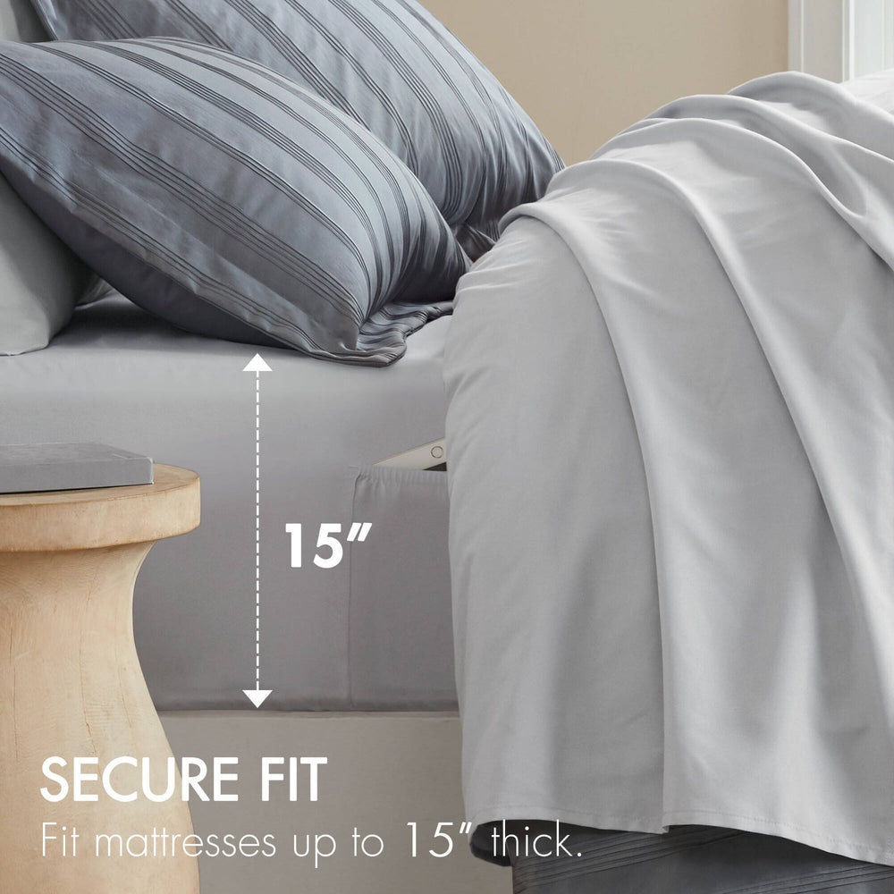 7-Piece Full Woven Striped Comforter Set Media 10