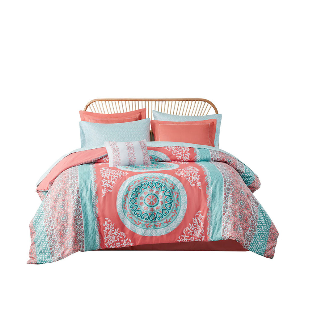 Queen Boho Comforter Set with Bed Sheets Media 13