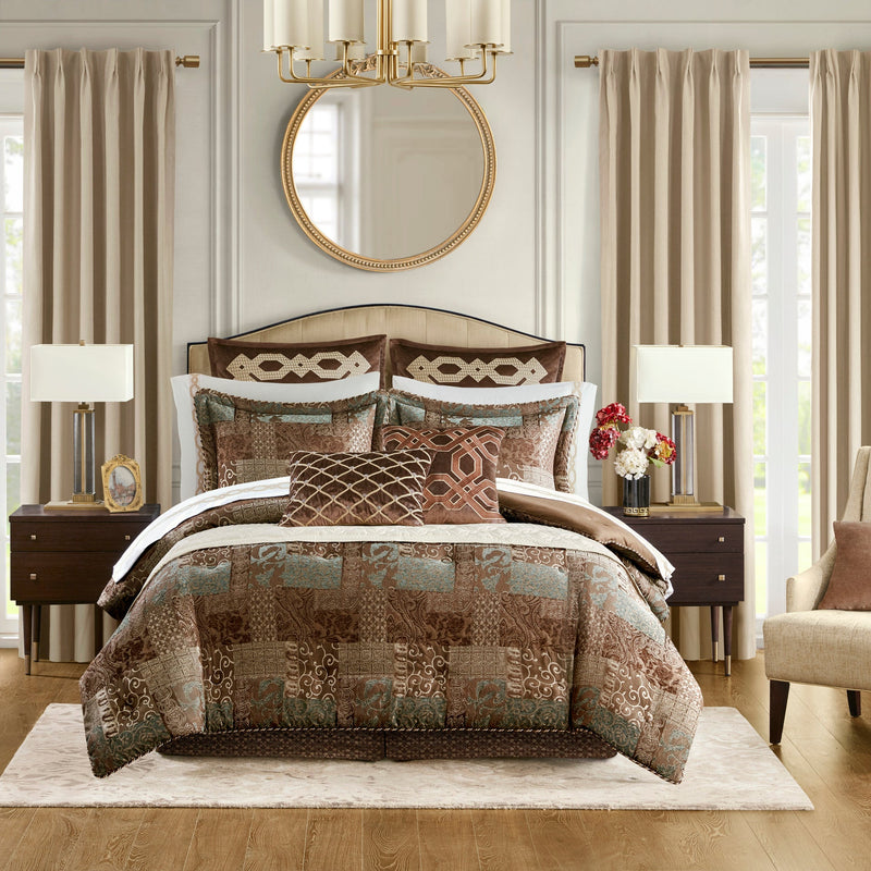 4 Piece Red Comforter Set Red Cal King