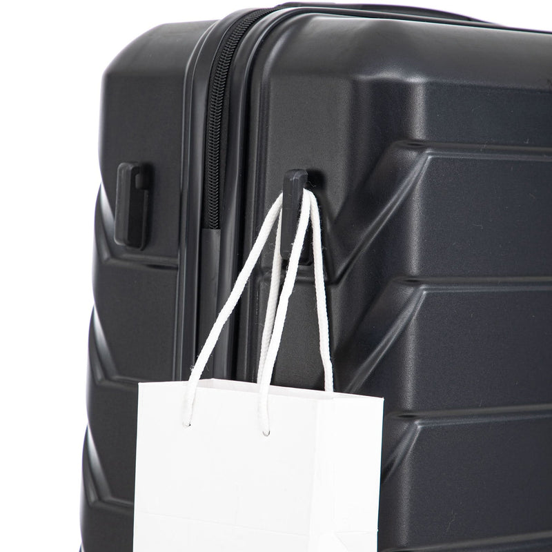 ABS Luggage Set 20 24 28 Inch Spinner Wheels Black Durable 3-Piece & Combination Lock
