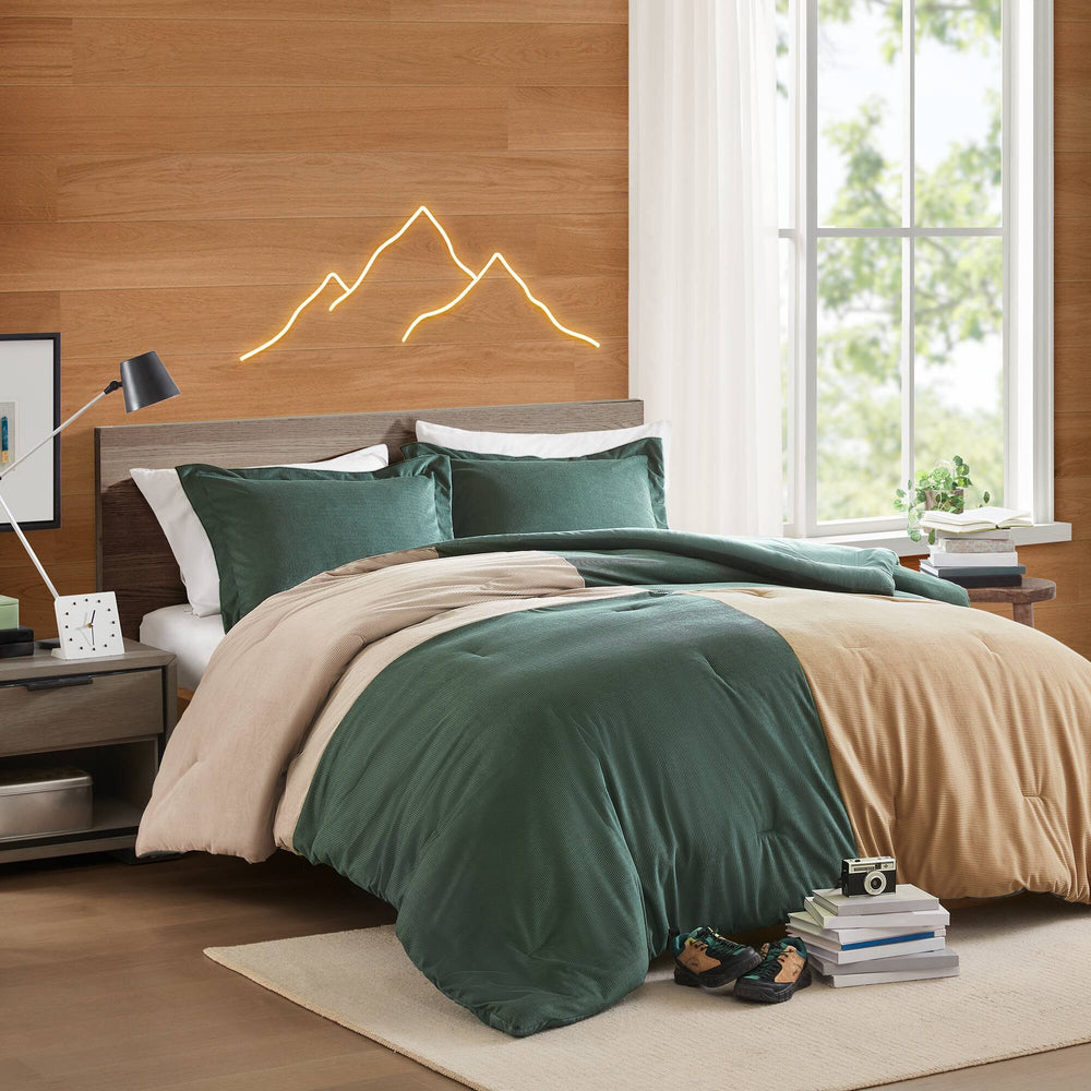 3 Pieces Full/Queen Comforter Set,Green Media 13